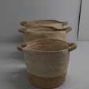 Baskets, Set of 3 for Home, Office, Dorm Room, Living Room, Bedroom, Bathroom, Nursery Storage and Organization (18x12x12in/16x12x12in/12x11x10in)