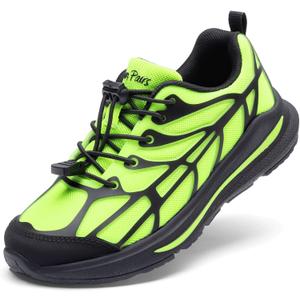 DREAM PAIRS Boys Girls Running Shoes Kids Athletic Lightweight Breathable Gym School Shoes,Size 12 Little Kid,Neon Green/Black