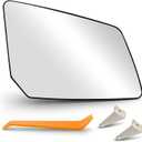 AUTOKAY Right Passenger Side Mirror Glass Fits for Chevy Traverse 2009-2016, GMC Acadia 2007-2016, Saturn Outlook 2007-2010, Power Heated Passenger Side Rearview Mirror Right Side Glass Replacement