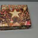 Christmas Tree Topper Star Warm White Light Christmas Tree Decor for Christmas Holiday Home Fit for General Size Xmas Tree, 8.7 Inch