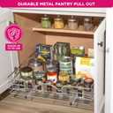HOLDN STORAGE Pull Out Cabinet Organizer, Slide Out Drawer for Kitchen Cabinets & Pantry, Roll Out Shelf for Pots, Pans & Under Sink Storage, Heavy-Duty Full-Extension, 28" W x 21" D x 5" H