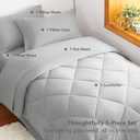 CozyLux Twin Comforter Set with Sheets Light Grey - 5 Pieces Bed in a Bag Twin, All Season Bed Set for Girls and Boys, Bedding Set with Down Alternative Comforter, Sheets, Pillowcase & Sham