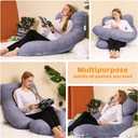 Chilling Home Pregnancy Pillow, U Shaped Full Body Maternity Pillow 58 inch, Pregnant Women Must Haves Pregnancy Pillows for Sleeping with Removable Cover
