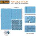 Goovilla Plastic Interlocking Deck Tiles, 36 Pack Outdoor Patio Flooring, 12"x12" Interlocking Decking Tile Outdoor All Weather Use, Waterproof Patio Pavers for Pool Balcony Backyard Porch, Blue