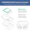 241969501 Refrigerator Shelf Frame Replacement for Frigi-daire Refrigerator FGHS2631PF4A FFSS2615TE0 FFSS2615TS0 LFSS2612TE0 LFSS2612TF0 Shelf Frame Without Glass by Fetechmate - Thick ABS Food-Grade
