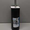 iDesign Toilet Holder Compartment-Matte Bowl Brush with Extra Storage, Black C