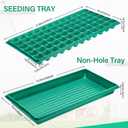 20 Pcs Seed Starter Kit 72 Cell Seedling Starting Trays and 1020 Trays No Holes Plant Growing Nursery Pots for Gardening Germination Propagation (Green)