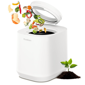 4L Electric Composter for Kitchen, Smart Countertop Compost Bin | Odorless | Low Noise | Auto Clean | Turn Food Waste into Fertilizer, Indoor Food Waste Compost Machine, White