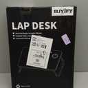 BUYIFY Portable Foldable Laptop Desk for Bed and Couch, Adjustable Lap Desk with Cup Holder and Phone Holder, Ideal for Working, Reading, Writing, and Breakfast (Black)