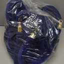 Nuogo 6 Pcs Velvet Stanchion Rope Blue Carpet Party Decoration 5ft Crowd Control Velvet Ropes Safety Barrier with Gold Hook for Event Movie Theaters Grand Opening Hotel Christmas Party Supplies(Blue)