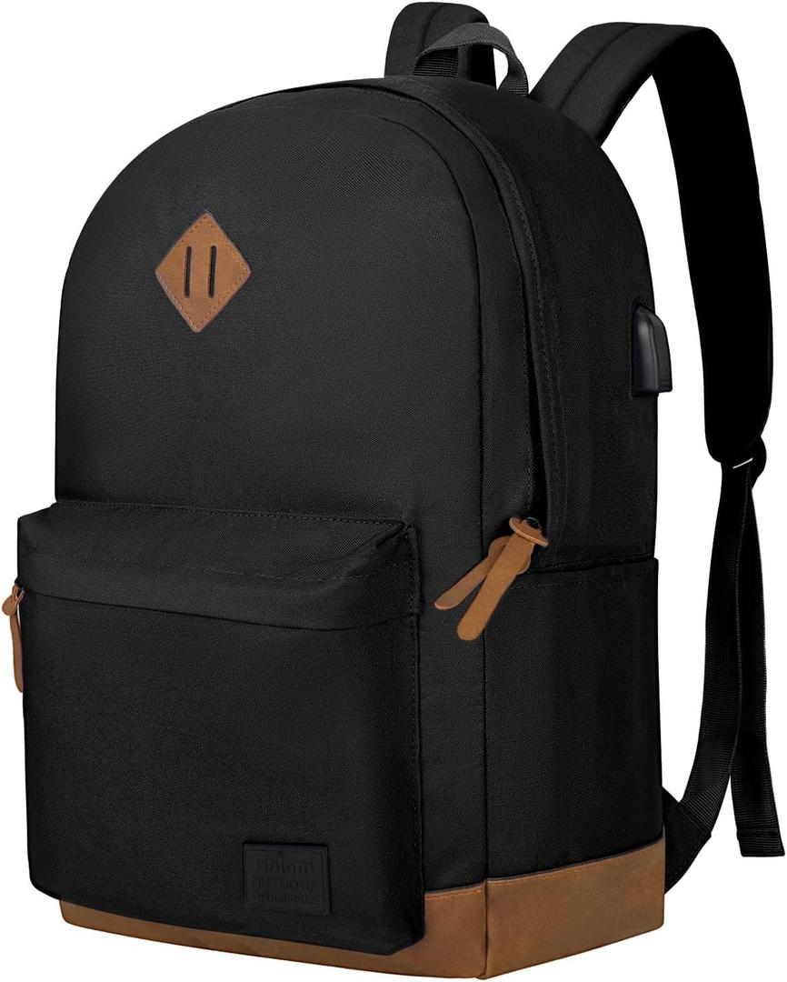Goloni Backpack for Men Women,Travel Laptop Backpack, Water Resistant 17.3 Inch USB Charging Backpack, Large Capacity Work Commute Bag