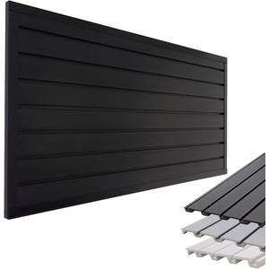 RORA Slat Wall Paneling Garage Slat Wall Storage Systems Slatwall Black Heavy Duty Satwall for Tool Organization ,Pvc SlatWall Panels,Fits for Storage and Display 1x4 ft
