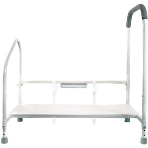 step2bed Bed Rails for Elderly with Adjustable Height Bed Step Stool & LED Light for Fall Prevention - Portable Medical Step Stool Comes with Handicap Grab Bars