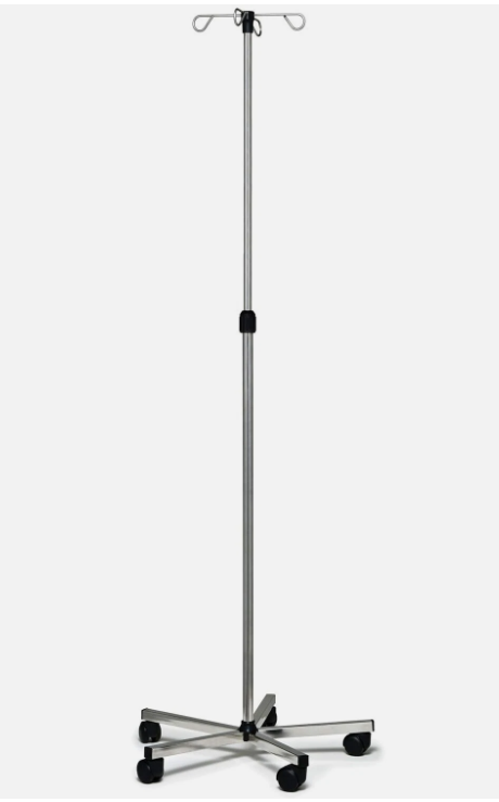 Lumex Deluxe Rolling IV Pole with 4 Hooks