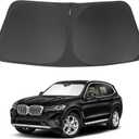 Windshield Sun Shade Compatible with 2018-2024 2025 BMW X3 Accessories Foldable Sunshade Sun Blocker Protect Car from Sun Rays & Heat Damage