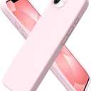 ORNARTO Compatible with iPhone 17e Case and for iPhone 16e Case 6.1", Liquid Silicone 3 Layers Full Covered Soft Gel Rubber Shockproof Cover, Protective Phone Cases for 16e & 17e-Chalk Pink