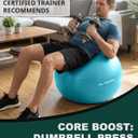 Trideer Exercise Ball for Yoga, Pilates & Fitness Stability Ball Equipment for Home Gym & Office Chair, Core & Balance Training Accessories, Physical Therapy Equipment, Quick Pump Included, 5 Sizes