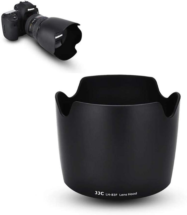 Camera Lens Hood Shade for Canon EF 24-70mm f/2.8L USM Lens Replaces Canon EW-83F Hood Compatible with 77mm Filter and Lens Cap Reversible Design Black