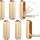 Dntorx Folding Coat Hooks, 6 Pcs Foldable Gold Wall Hooks Heavy Duty Foldable Hook Bathroom Towel Hooks Robe Hooks Wall Mounted for Hanging Coat Towels Clothes Hat Bags Keys