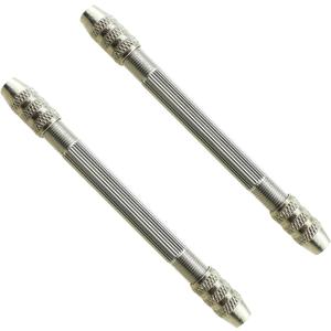 TAODAN 2PCS Twin Head Pin Jig Twisting Tools 3.94x0.36 inch Silver Mini Jewelry Making Utensil Wire Winders