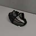 Short Snout Dog Muzzle with Soft Mesh, Breathable Wont Cover Forehead Bulldog Muzzle, Anti Biting Chewing Barking for  Dogs (L,Black)