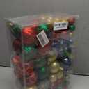 100PCS Red Green Blue and Gold Christmas Ornaments Set, Shatterproof Plastic Christmas Tree Decorations Elegant Multicolor Hanging Ornaments Bulk Indoor Decorations for Holiday Wedding Party