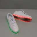 SANYES USB Charging Light Up Shoes Sports LED Shoes Dancing Sneakers White 37