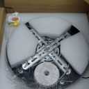 6 Lights High Ceiling Staircase Chandelier, Chrome Ring Crystal Chandelier Foyer Lighting Fixture, Dimmable LED Modern Long Hanging Light with Remote for Living Room, 99W