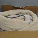 Sealy Electric Blanket Wearable with Foot Pocket, Electric Snuggle Blanket with Sleeves, Flannel & Sherpa Heating Throw with 6 Heat Settings & 2-10 Hours Auto Shut Off, 50 x 70" + 18" Beige