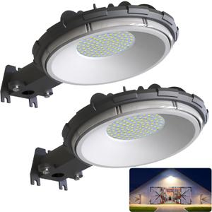 deerdance LED Barn Light, Dusk to Dawn Outdoor Lighting with 80W 10000LM 5000K Daylight, IP65 Waterproof Area Street Light for Farmhouse Barns Garage Yard Warehouse Outdoor Security Lighting, (2Pack)