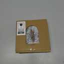 Ceoighe 4 Pack Christmas Tree Candles, 5 Inch Pure Beeswax Christmas Tree Shaped Taper Candles for Xmas Holiday Decor, Advent Party Banquet Centerpiece Decoration (White with Silver Trim)