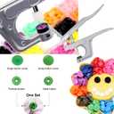 EuTengHao 1440Pcs Plastic Snap Buttons No-Sew Snap Fasteners T5 Snaps with Snaps Pliers Kit for Clothing Sewing,Rain Coat,Bibs,Clothes Crafting(24 Colors,360Sets)