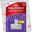 Command Adjustables Repositionable 1/2 lb Clips, 36 Hooks, 72 Strips/Pack