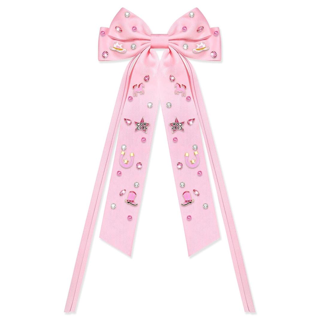 Western Hair Accessories for Women Cowgirl Hair Bow Clips Cowboy Hat Boot Hair Clips Western Rodeo Bows Hair Barrettes Nashville Bachelorette Party Decorations Outfit Gifts