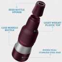 Beer Gift for Men, Lightweight Modelo Beverage Beer Bottle Cooler w/Beer Opener - Double Walled Stainless Steel 12oz. Modelo Beer Bottle Insulator Holder(Black cherry)