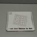 UWILLION Chocolate Bar Mold Deep Dubai 1 Inch 2 Pcs Pistachio Chocolate Bar Silicone Thick Mold for Stuffed Bar, Large Candy Bar Mould for Filling