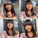 Bob Wig Human Hair With Bangs Glueless 2x4 HD Lace Colsure Wigs, Ready to Go Short Wigs For Women Beginner Friendly (Natural Black, 10 inch)