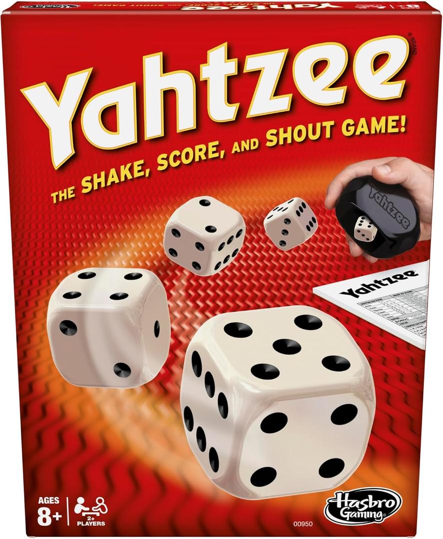 Hasbro Gaming Yahtzee Game, Fast-Playing Dice Games for Kids, Teens, and Adults, Strategy Games, Family Games for Kids, 2 or More Players, Ages 8 and Up, 2 pack