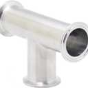 1.5" Tri Clamp Tee 38mm Pipe OD 3-Way Stainless Steel 304 Sanitary Fitting Fit 50.5mm Ferrule