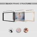 XWNLTEPK Snowy Ballet Christmas Tree Canvas Print Poster Wall Art Wall Decor Winter Atmosphere Poster Suitable for Living Room Bedroom Farmhouse Home Decor Christmas Snow Pine Tree (8x12in Black Framed, A06)