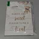 Babies are Sweet Take a Treat Sign Baby Shower Sign-8×11 Inches, Wildflower Wooden Sign, Gender Neutral Tabletop Decor for Gender Reveal Party, Baby Shower Party Favors Supplies Decoration