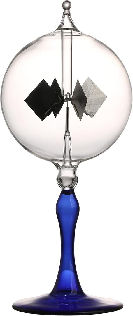 Large Solar Power Crookes Radiometer Gift Home Desk Decoration (Blue)