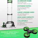Teprovo Stair Climbing Hand Truck, Foldable Aluminum Lightweight Dolly Cart, 6-Wheel Stairs Climber Dolly 43.3 Handle, 176 lb Flat /110 lb Stair Load,Home & Warehouse No Assembly