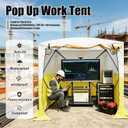 Pop Up Work Tent, Professional Work Tent 6.2ft x 6.2ft x 7ft