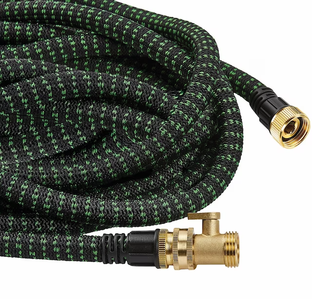 50ft Expandable Garden Hose with 10 Spray Patterns â€“ Lightweight, Kink-Free, Leak-Resistant Water Hose with Heavy-Duty 3/4" Fittings for Car Wash, Lawn, Garden, or Farm