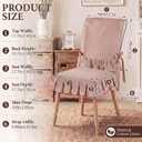 Irenare 2 Sets 17.7'' Gingham Ruffle Chair Cushions Cover and Back Cover
