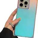 Rectangular for iPhone 15 Pro Max Case, Iridescent Color Changing, Shockproof Protective Matte Soft Translucent Phone Cover for iPhone 15 Pro Max 6.7"