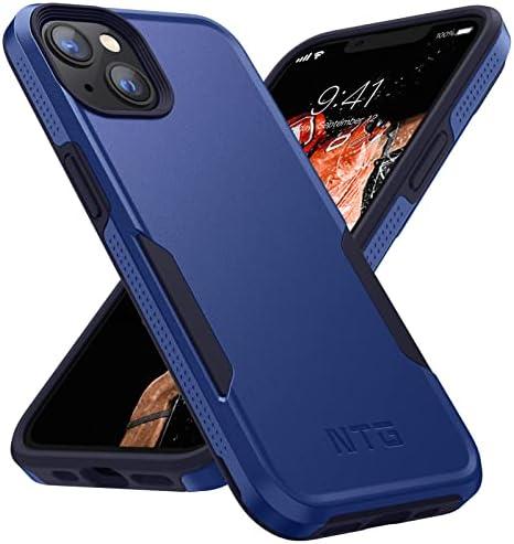 NTG Shockproof Case for iPhone 14 & 13, 2 Layer Structure Protection, Military Grade Anti-Drop, Cobalt Blue