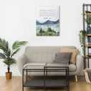 Framed Inspirational Christian Canvas Wall Art 16x24 Inch