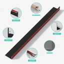 100% Blackout PVC Light Blocking Strips for Window Shades and Blinds, Block Light Along The Sides of Blackout Blinds, Easy to Install. (White 58" 4pc), 1.6 inches x 58 inches